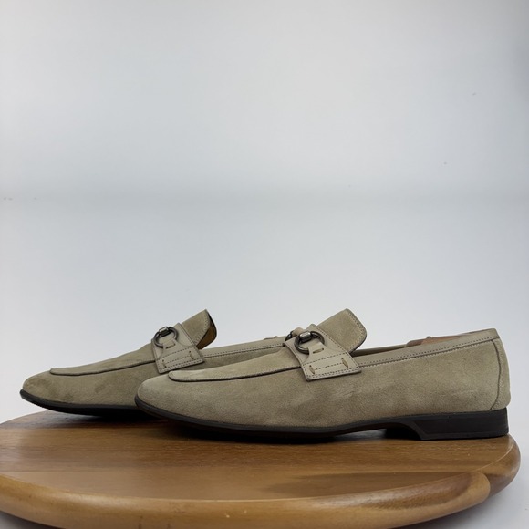 Mens Magnanni Rafa V Beige Suede Bit Comfort Casual Loafers Shoes Size 43 M GUC - Picture 2 of 8